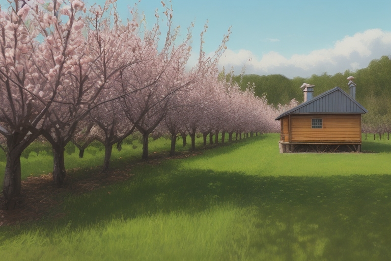 Ілюстрації до вірша Т.Шевченка «Садок вишневий коло хати», згенеровані ШІ